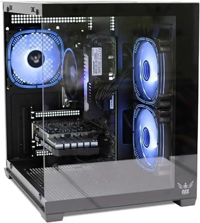 Alt view image 2 of 6 - NSX GAMING PC Desktop - Ryzen 5 5500, Nvidia RTX 3050, 16Gb RAM 3600 RGB, SSD 512GB NVME, Win 11, WIFI Ready, MOUSE and KEYBOARD