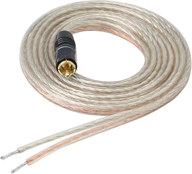Main image of RCA Speaker Wire Speaker Bare Cable to RCA Plug Gold Plated RCA Connector High Level OFC Audio Cable Open End for Amplifiers Subwoofer - DIY 2 M