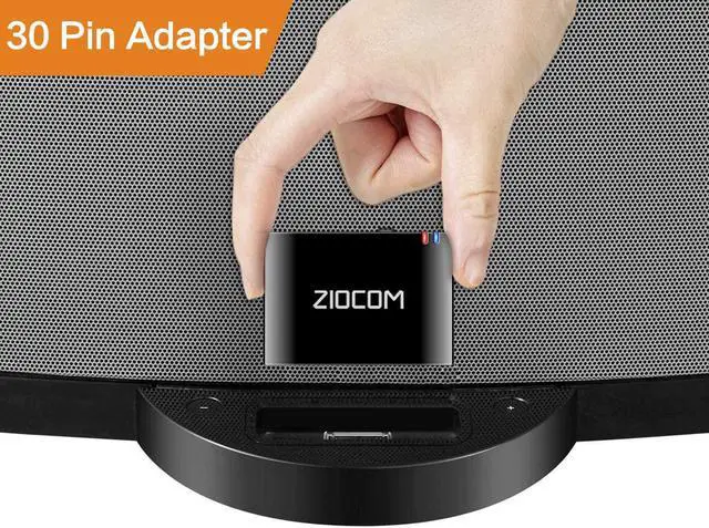 Alt view image 3 of 7 - 30 Pin Bluetooth Adapter Receiver for  iPod iPhone SoundDock and Other 30 pin Dock Speakers with 3.5mm Aux Cable(Not for Car and Motorcycles) Black