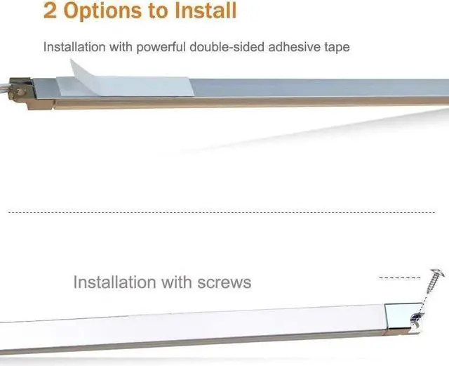 Alt view image 5 of 7 - Set of 4 LED Light Strip Bar - Cool White Kitchen Under Cabinet Led Lamp Energy Saving Under Counter Lighting LED Strip Kit (Cool White)