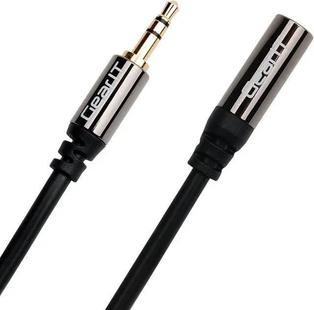 Alt view image 2 of 6 - 50ft 3.5mm Extension Cable Pro Series Preminun Gold Plated 50 Feet 3.5mm Auxiliary Audio Stereo Extension Male to Female Cable Black