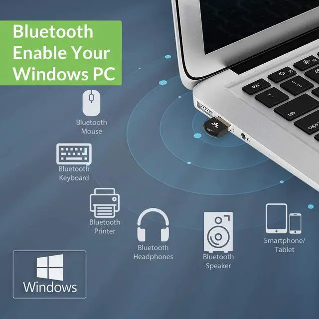 Alt view image 2 of 7 - Avantree DG45 USB Bluetooth 5.0 Adapter Dongle for PC, Computer, Desktop, and Laptop - Compatible with Windows 11/10/8.1/8 Only - Connects Bluetooth Headphones, Speakers, Keyboards, Mice, and Printers