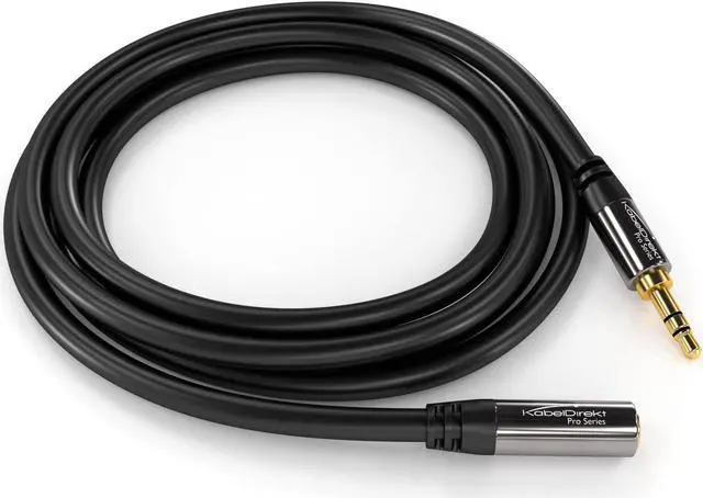 Alt view image 6 of 6 - 20ft  Headphone Extension Lead Cable 3.5mm connectors (aux Audio Cable Male Jack Plug/Female Jack Practically Break-Proof Metal casing Perfect for Headphones Black)