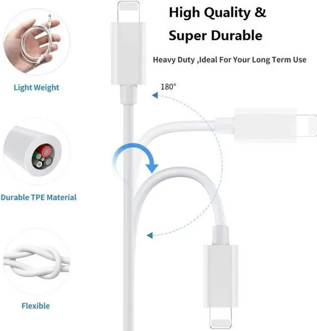 Alt view image 2 of 7 - MFi Certified Aux Cord for iPhone 3.3FT Lightning to 3.5mm Audio Jack Adapter Lightning to Aux Cable Compatible with iPhone 14 13 12 11 XS XR X 8 7 for Car Home Stereo/Speaker/Headphone White