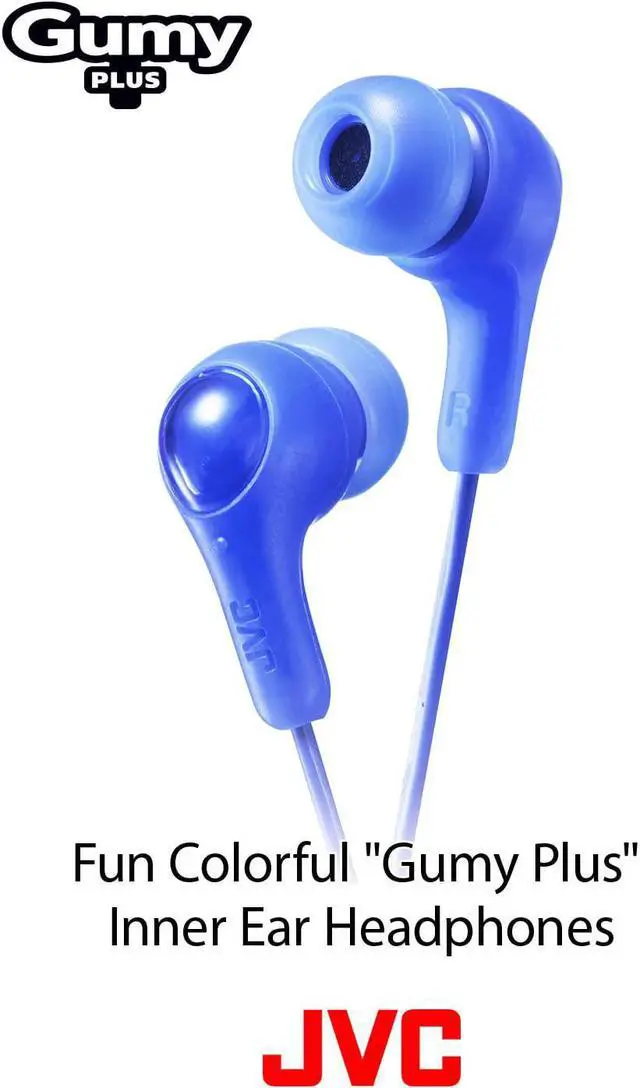 Alt view image 2 of 6 - ORANGE GUMY In ear earbuds with stay fit ear tips. Wired 3.3ft colored cord cable with headphone jack. Small medium and large ear tip earpieces included. GUMY HAFX7D