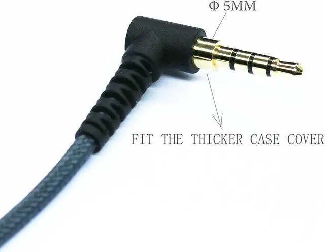 Alt view image 2 of 5 - 150cm(4.5ft) Right Angle 4 Pole 3.5mm 1/8 inch Male to 4 Pole 3.5mm 1/8 inch Female Stereo Audio Headphone Earphone Extension Cable Adapter Cord Tangle-Free Braided Wire