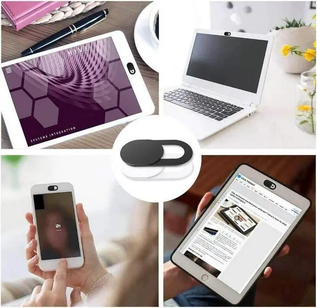 Alt view image 3 of 5 - Webcam Cover, Phone Camera Cover Slim, Laptop Webcam Cover Slide Protects Your Privacy Online, Slide Slide Web Camera Cover Sticker Laptop Webcam Blocker for Smartphone Tablet Laptop, Macbook, iMac,