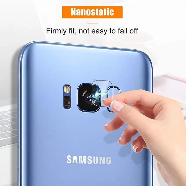 Alt view image 5 of 7 - [2+2 Pack] UniqueMe [Full Coverage] Flexible TPU Screen Protector Compatible for Samsung Galaxy S8 and Tempered Glass Camera Lens Protector for Samsung Galaxy S8, HD Clarity [Scratch Resistant] [Case