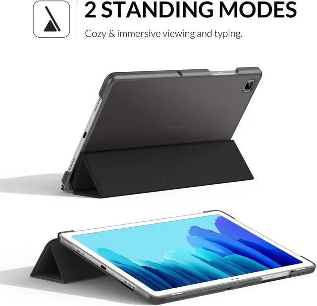 Alt view image 3 of 7 - MoKo Case Fits Samsung Galaxy Tab A7 10.4 Inch (SM-T500 / T505 / T507), Lightweight Stand Smart Case Hard Shell Cover for Samsung Tab A7 Tablet 2020 – Black