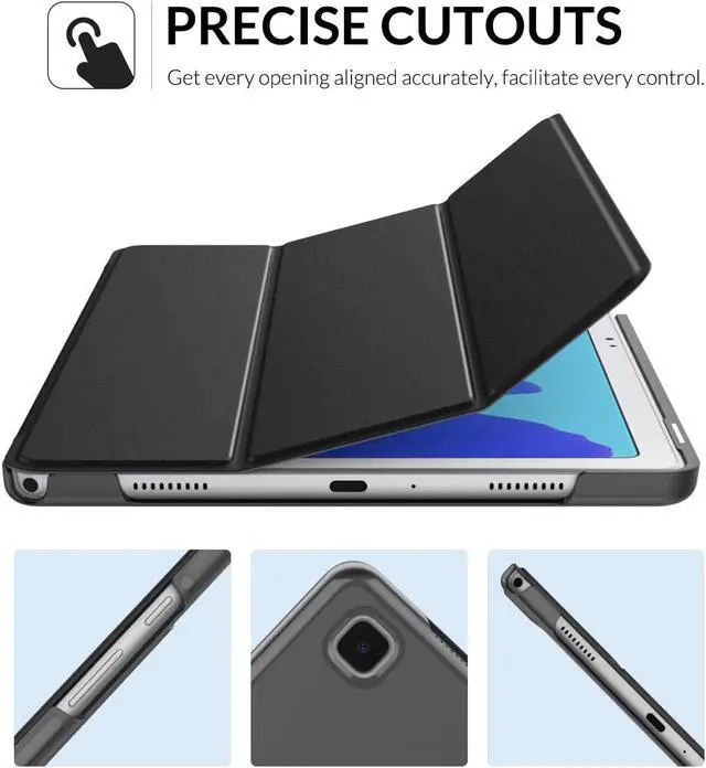 Alt view image 7 of 7 - MoKo Case Fits Samsung Galaxy Tab A7 10.4 Inch (SM-T500 / T505 / T507), Lightweight Stand Smart Case Hard Shell Cover for Samsung Tab A7 Tablet 2020 – Black