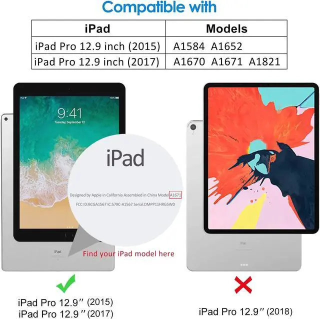 Alt view image 2 of 6 - Screen Protector for iPad Pro 12.9-Inch (2015/2017 Model 1st/2nd Generation) Tempered Glass Film