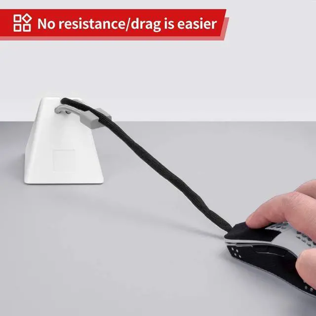 Alt view image 4 of 7 - Mouse Bungee Mouse Cord Clip Cord Management System Fixer Holder for Esports FPS Game (3.0 White)