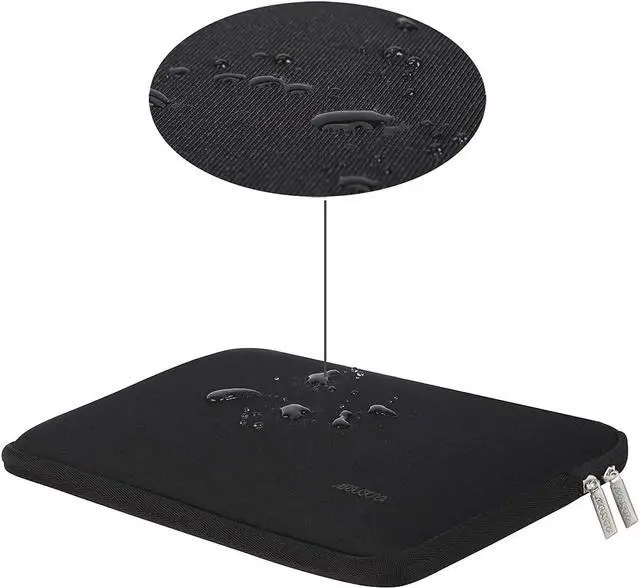 Alt view image 4 of 7 - MOSISO Laptop Sleeve Compatible with MacBook Air 13 inch M2 A2681 M1 A2337 A2179 A1932 2023-2018/Pro 13 M2 M1 A2338 A2251 A2289 A2159 A1989 A1706 A1708, Neoprene Bag with Small Case, Black