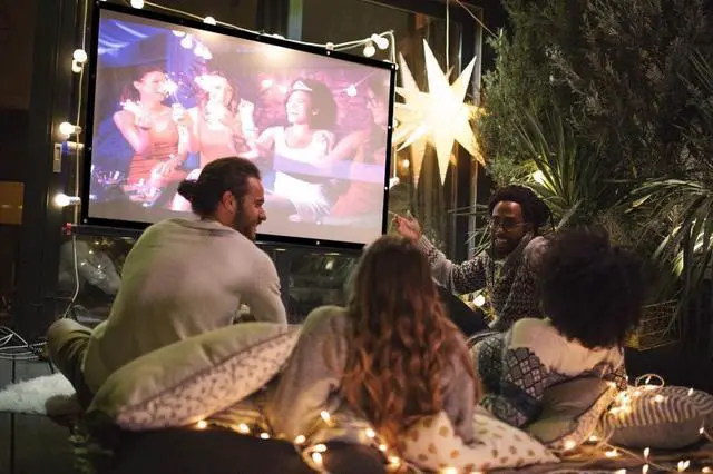 Alt view image 7 of 7 - 200 Inch Large Huge Projector Screen Big 16:9 3D Movie Screen of Thick Canvas Material Projection Screen HD for Outdoor Indoor Home Theater Church with a Black Projector Bag Not Include Mount