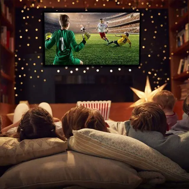 Alt view image 5 of 7 - 200 Inch Large Huge Projector Screen Big 16:9 3D Movie Screen of Thick Canvas Material Projection Screen HD for Outdoor Indoor Home Theater Church with a Black Projector Bag Not Include Mount