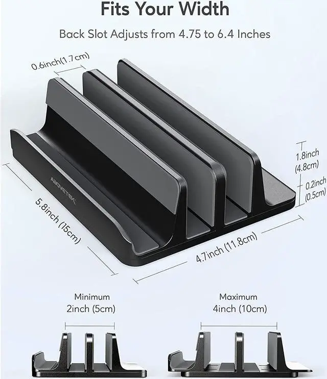 Alt view image 3 of 7 - AboveTEK Vertical Laptop Stand, USB C Docking Station MacBook Docking Station with M.2 SSD Expansion