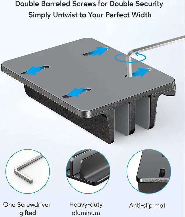 Alt view image 5 of 7 - AboveTEK Vertical Laptop Stand, USB C Docking Station MacBook Docking Station with M.2 SSD Expansion