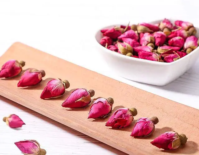 Alt view image 2 of 6 - Dried Rose Buds Edible Fragrant Dried Flowers for Tea, Baking, Crafts, Potpourri - Red Rose Buds 3.5oz