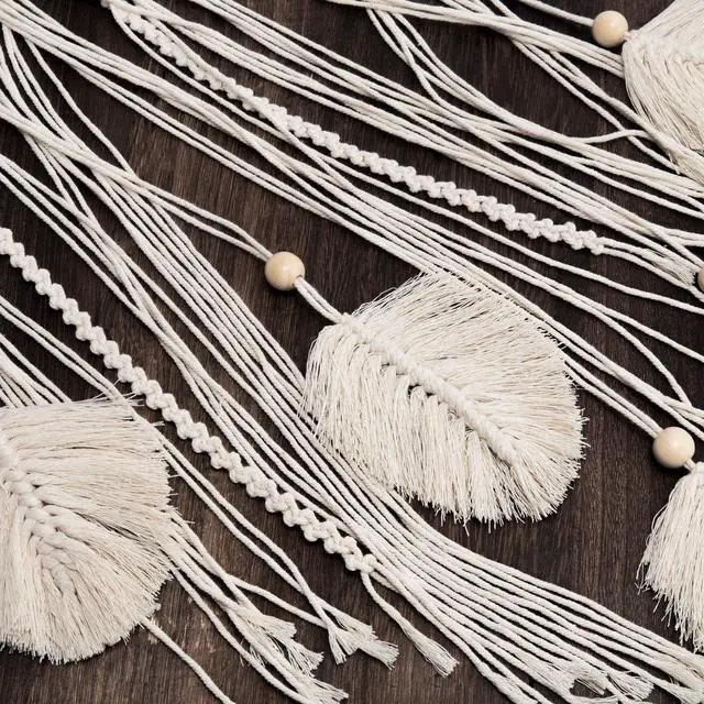 Alt view image 7 of 7 - Macrame Dream Catcher Woven Feather Large Wall Hanging Handmade Dreamcatcher Boho Tassels Decoration Home Decor Ornament Craft Gift, 36 x 13 inches