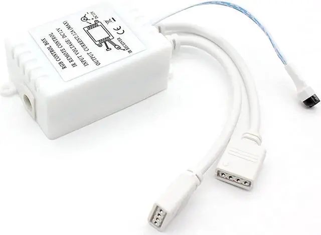 Alt view image 4 of 7 - VIPMOON 44 Keys Wireless IR Remote Controller with Receiver for RGB 3528 5050 LED Light Strip - Dual Outputs