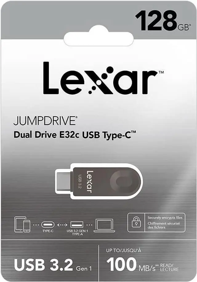 Alt view image 2 of 7 - E32C 128GB Type-C USB Flash Drive USB-A&USB-C 3.2 Gen 1 Dual Drive OTG 100MB/s Read Thumb Drive Swivel Design Jump Drive for USB 3.0/2.0 Memory Stick for Android Smartphone Laptop PC
