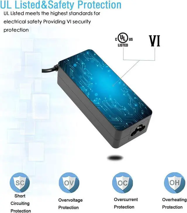Alt view image 4 of 5 - Type C USB Charger Fit for Acer Chromebook R13 14 514 315 311 512 715 714 314 C733 Spin Swift 5 7 11 13 15 511 CB5-312T C771 C732 R751TN CB515-1H C721 CB315-1H AC Laptop Power Supply Adapter Cord