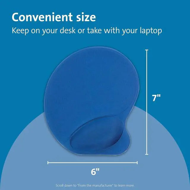 Alt view image 2 of 7 - Wrist Pillow Mouse Pad with Wrist Rest in Blue (L57803US)