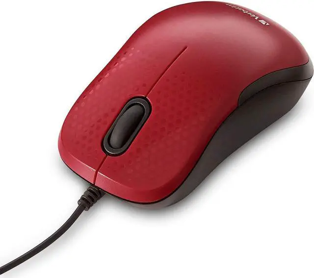 Alt view image 11 of 16 - Verbatim Silent Corded Optical Mouse - Red