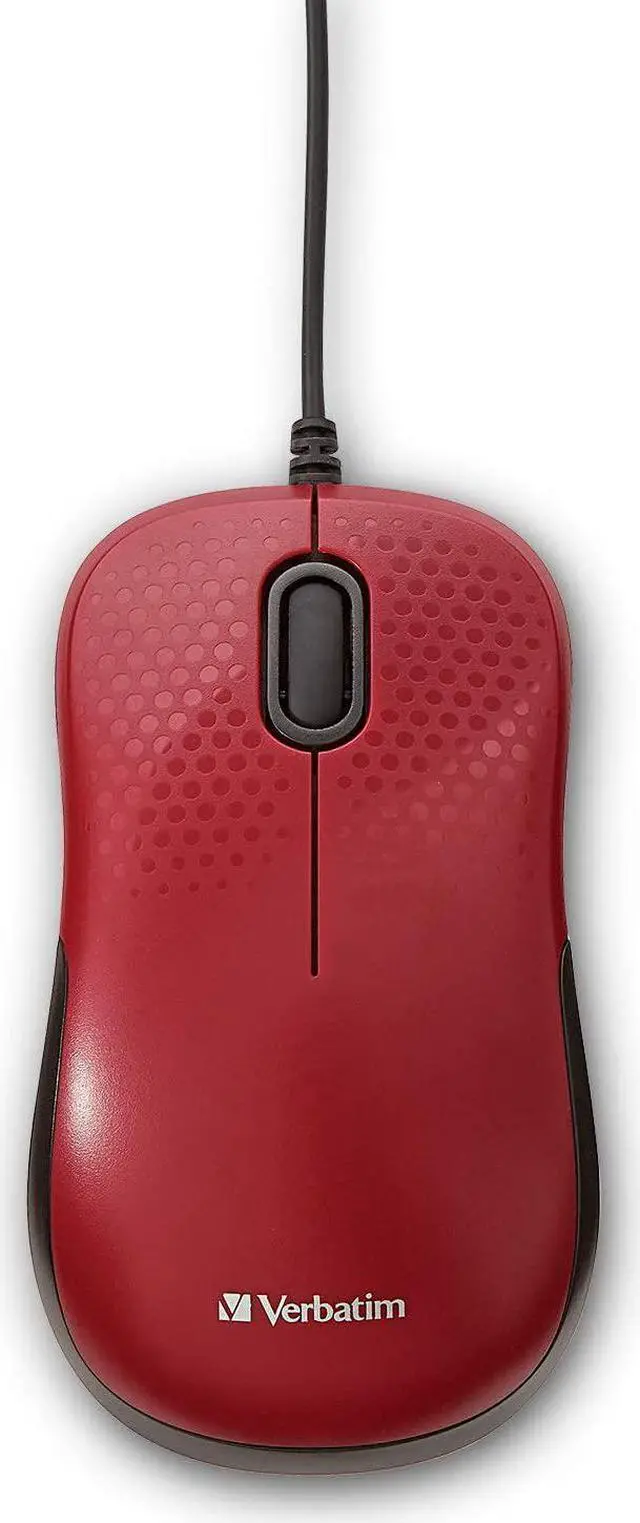 Alt view image 13 of 16 - Verbatim Silent Corded Optical Mouse - Red