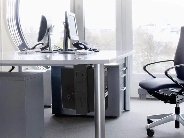 Alt view image 2 of 6 - Monoprice PC Tower Holder - Adjustable Under Desk Mount, Designed for Use with Sit-Stand Desks - Workstream Collection