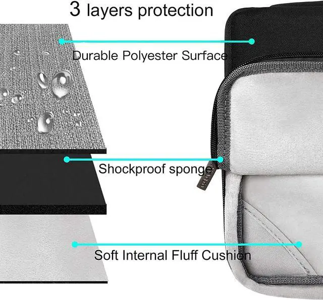 Alt view image 5 of 7 - MOSISO Compatible with MacBook Air 13 inch Case 2022 2021 2020 2019 2018 Release A2337 M1 A2179 A1932 Retina Display, Plastic Hard Shell&Bag&Keyboard Skin&Webcam Cover&Screen Protector,Black