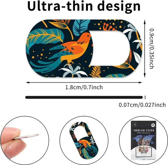 Alt view image 2 of 7 - C 6 Pack Webcam Cover Slide Ultra Thin 0.027 inch Camera Laptop Cover Slider Flower Camera Blocker Web Camera Privacy Cover for Computer Desktop Laptop PC Smartphone Moblile Tablets