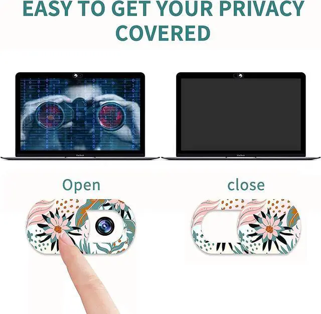 Alt view image 5 of 7 - C 6 Pack Webcam Cover Slide Ultra Thin 0.027 inch Camera Laptop Cover Slider Flower Camera Blocker Web Camera Privacy Cover for Computer Desktop Laptop PC Smartphone Moblile Tablets