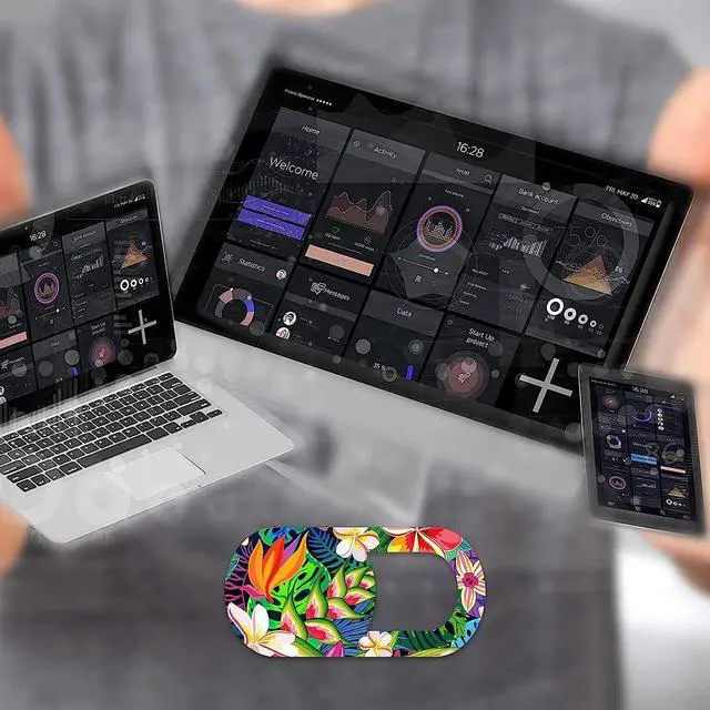 Alt view image 6 of 7 - C 6 Pack Webcam Cover Slide Ultra Thin 0.027 inch Camera Laptop Cover Slider Flower Camera Blocker Web Camera Privacy Cover for Computer Desktop Laptop PC Smartphone Moblile Tablets