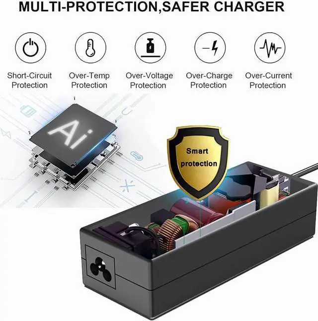 Alt view image 4 of 7 - 65W 45W Laptop Charger 45 Watt AC Power Adapter for Lenovo ThinkPad E440 E450 E550 E560 T430 T440 T440S T440P T450 T460 T460S T540P T560 T470 G50 E540 Yoga S1 2 11 11s Slim Tip Power Supply by Kepmem