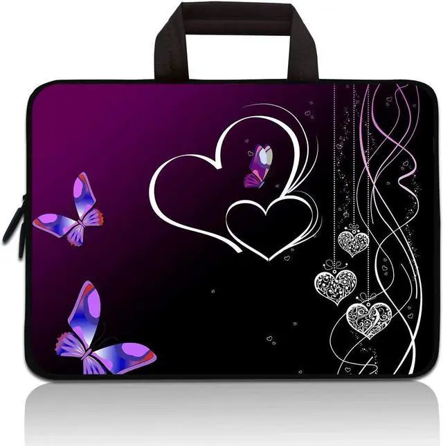 Main image of 11 11.6 12 12.1 12.5 inch Laptop Carrying Bag Chromebook Case Notebook Ultrabook Bag Tablet Cover Neoprene Sleeve Fit Apple MacBook Air Samsung Acer HP DELL Lenovo Asus(Purple Butterfly)