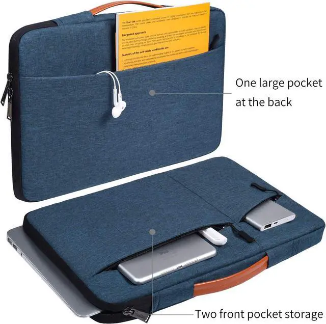 Alt view image 4 of 7 - 17.3 inch Laptop Briefcase Bag for HP Pavilion 17 Inch Envy 17 PROBOOK 17  G7 17.3  Inspiron 17  VivoBook 17  Aspire 17.3-in Computer Sleeve Case Navy Blue
