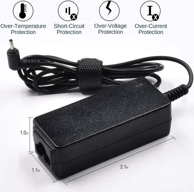 Alt view image 5 of 7 - 40W Ac Adapter Laptop Charger for Samsung 11.6" Chromebook 2 3 Xe303c12, Xe303c12-a01 303c 500c 503c Aa-pa3n40w Pa-1250-98 Np930x2k a12-040n1a Xe500c12 Xe500c13 AA-PA3N40W 503c Xe503c12 Xe503c32 Power