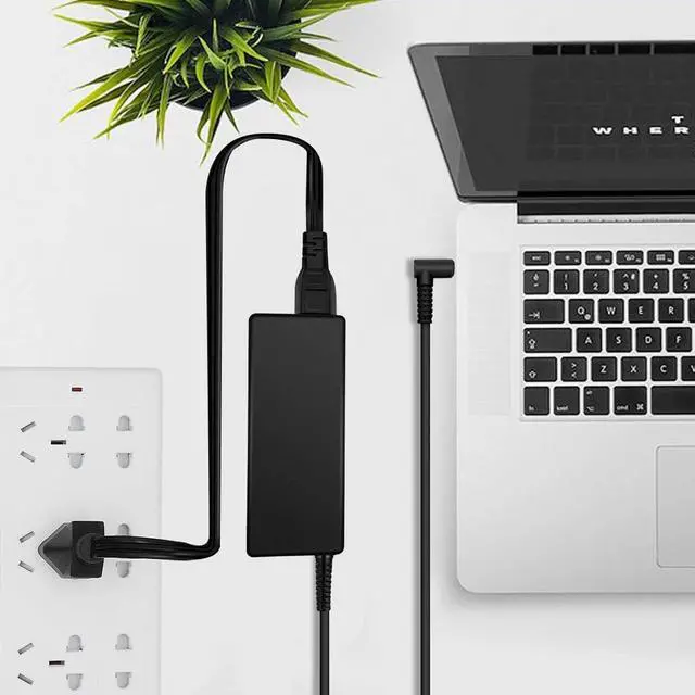 Alt view image 6 of 6 - New 19.5V 65W 45W Laptop Charger for HP Stream 11 13 14, Probook 430 440 450 455 470 640, Elitebook 745 820 830 840 850 Chromebook, Pavillion, Envy, Spectre and More Hp AC Adapter Power Supply