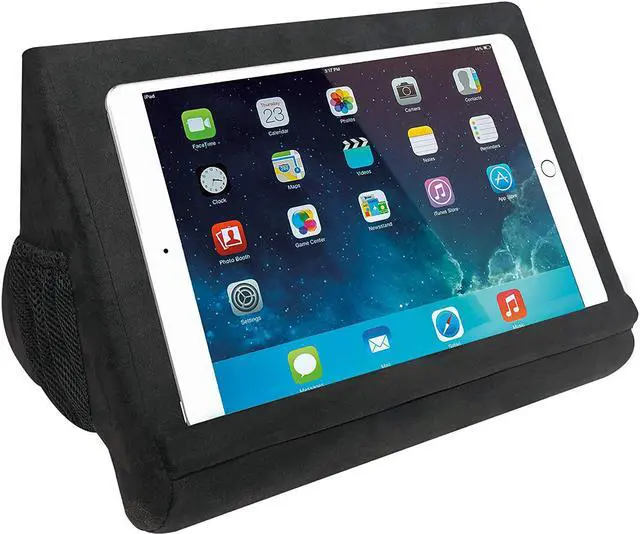 Alt view image 2 of 6 - Pillow Pad Ultra Multi-Angle Soft Tablet Stand Gray - Comfortable Angled Viewing for iPad Tablets Kindle Smartphones Books Magazines and More