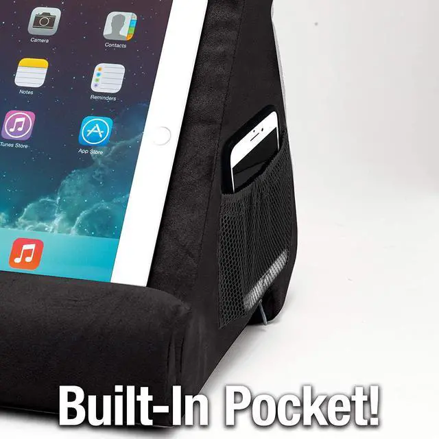 Alt view image 3 of 6 - Pillow Pad Ultra Multi-Angle Soft Tablet Stand Gray - Comfortable Angled Viewing for iPad Tablets Kindle Smartphones Books Magazines and More