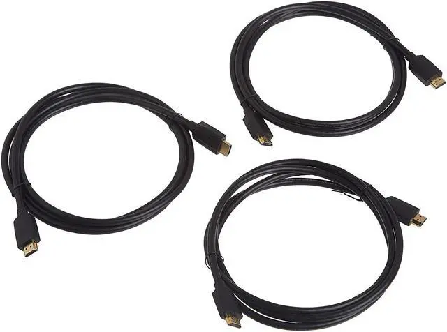 Main image of Monoprice 8K Ultra High Speed HDMI Cable - HDMI 2.1, 8K@60Hz, 4K@120Hz, 48Gbps, HDR, VRR, 6ft, Black - 3 pack