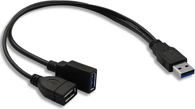 Main image of USB 3.0 Splitter Cable,USB Type A 3.0 Male to 3.0 Female and 2.0 Female Y Extension Splitter Cable for PC,Laptop,Length 30cm