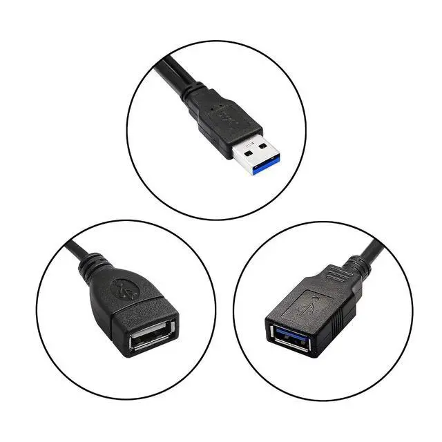 Alt view image 3 of 6 - USB 3.0 Splitter Cable,USB Type A 3.0 Male to 3.0 Female and 2.0 Female Y Extension Splitter Cable for PC,Laptop,Length 30cm