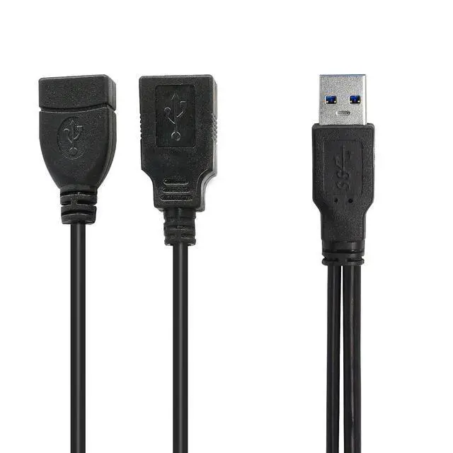 Alt view image 4 of 6 - USB 3.0 Splitter Cable,USB Type A 3.0 Male to 3.0 Female and 2.0 Female Y Extension Splitter Cable for PC,Laptop,Length 30cm