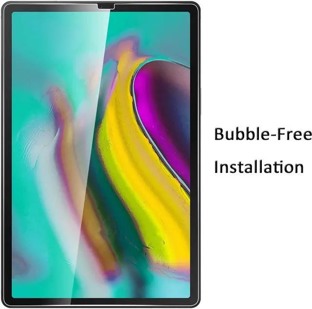 Alt view image 2 of 5 - (2 Pack) Tempered Glass Screen Protector Compatible for  Galaxy Tab S5e (T725 T720)/Tab S6 10.5 inch 2019 Anti-Scratch 9 Hardness High Definition Bubble-Free