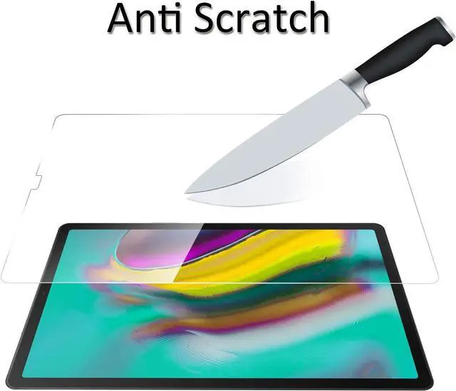 Alt view image 4 of 5 - (2 Pack) Tempered Glass Screen Protector Compatible for  Galaxy Tab S5e (T725 T720)/Tab S6 10.5 inch 2019 Anti-Scratch 9 Hardness High Definition Bubble-Free