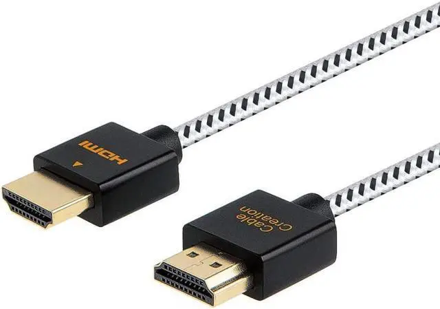 Alt view image 6 of 6 - Ultra Thin HDMI Cable Male to Male, CableCreation 3.3ft HDMI 2.0 High-Speed Slim Low Profile Cable, Support 3D, 4K@60Hz, Audio Return Channel(ARC) for PS4, PS5, X-Box, Nintendo Switch etc, Braided, 1M