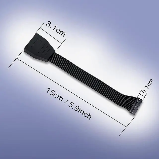 Alt view image 6 of 6 - GINTOOYUN USB 3.0 Header Extension Cable,USB 3.0 19/20 Pin Male to Female Internal Extension Adapter(5.9 inch)