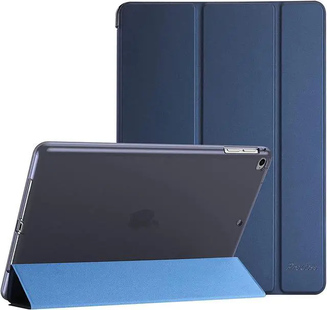 Main image of Smart Case for iPad 9.7 Inch iPad 6th 5th Generation Cases iPad Air 2 iPad Air Case Slim Soft TPU Cover Smart Case for iPad 9.7 2018 2017 Model iPad Air 2 Air 1 -Navy